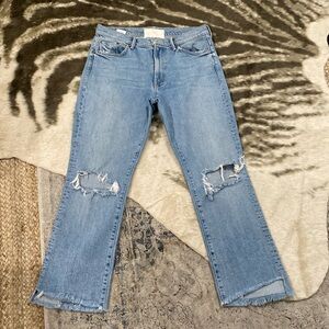 Mother Jeans The Looker Ankle Step Fray
